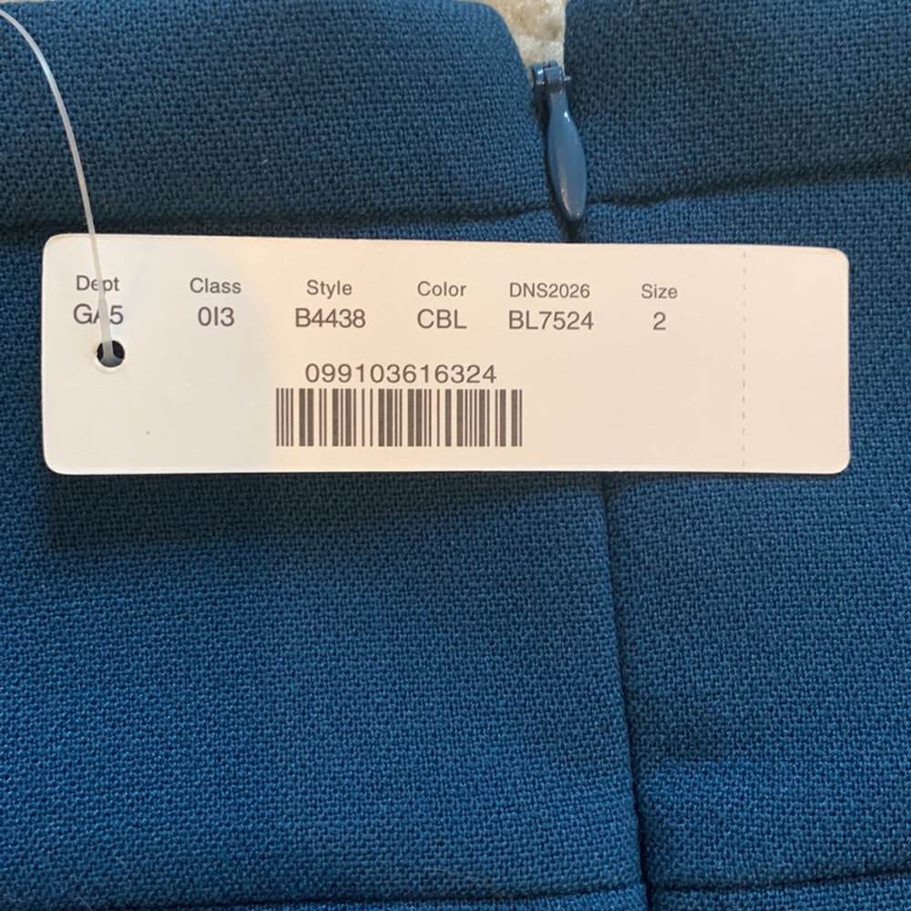 J.Crew Box Pleat Crepe Mini Skirt NWT in Teal Caravan Blue - Size 2 - Picture 10 of 10